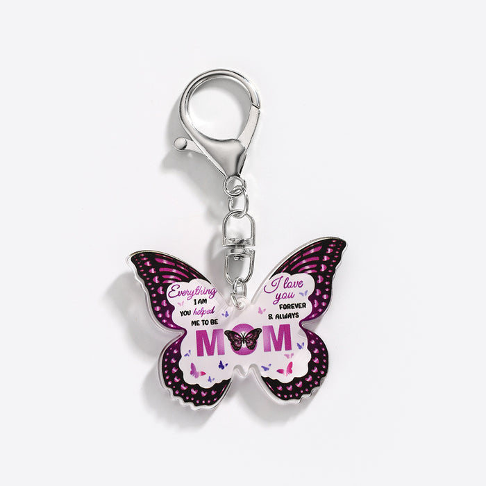 Wholesale Butterfly Acrylic Keychain Accessories Cute Bag Pendant