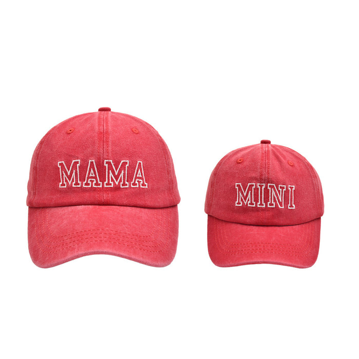 Wholesale Embroidered Letters MAMA MINI Parent-child Washed Cotton Baseball Cap JDC-FH-Shengn009