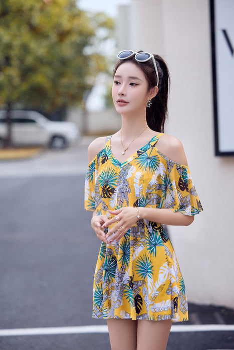 Wholesale New one-piece swimsuit with a high-end feel, specifically designed for hot spring swimming clothes and skirts