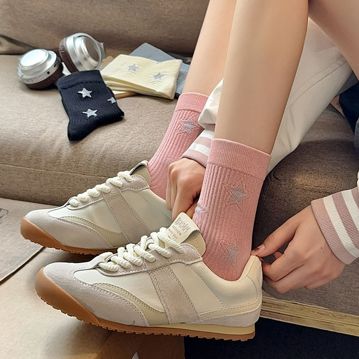 Wholesale Boneless socks, fashionable mid tube socks, trendy street star socks, cotton socks