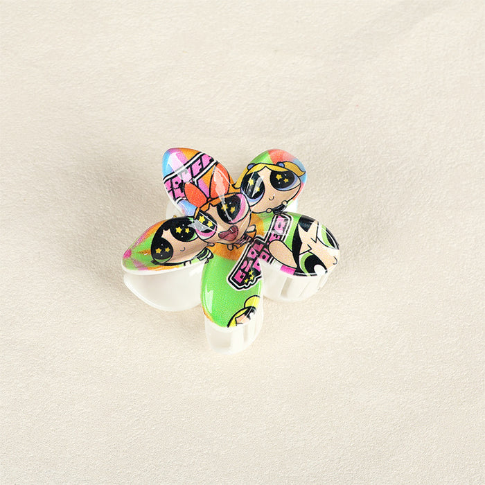 Wholesale Cartoon Frangipani Print Hair Clips