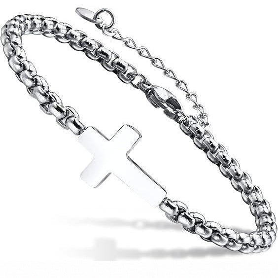 Wholesale Jewelry Wholesale Personalized Stainless Steel Cross Bracelet Paladin Bracelet