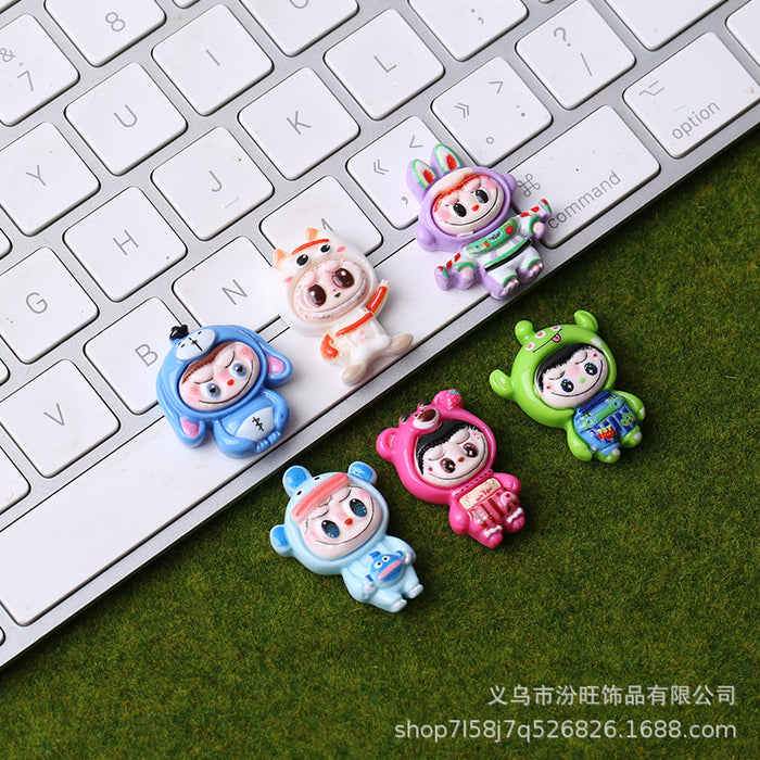 Wholesale Anime Bear Doll Funny Resin Accessories Cream Glue Hair Accessories Headband Mobile Phone Case Pendant