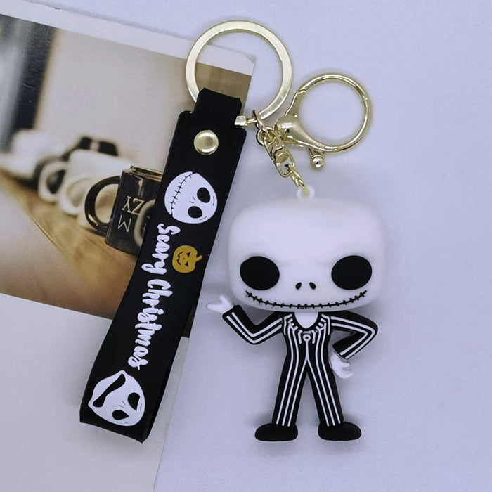 Wholesale Cartoon Christmas Horror Night Doll Keychain Pendant Bag Car Key Chain Accessories Gift