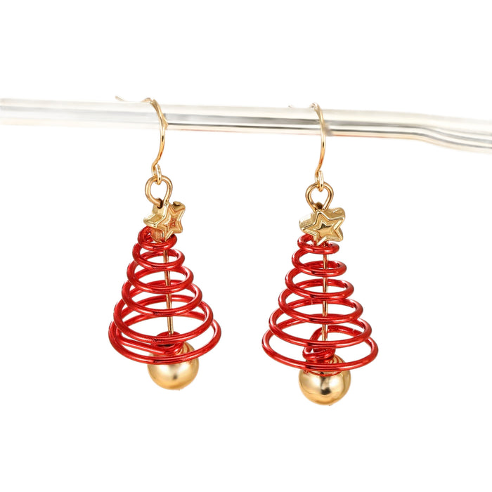 Wholesale Fluorescent Christmas Earrings,  Multi colored Earrings,  Star Christmas Tree Earrings