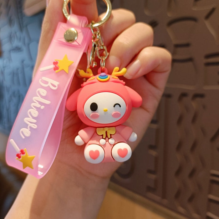 Wholesale Cute 3D Doll Silicone Keychain JDC-KC-MingT131