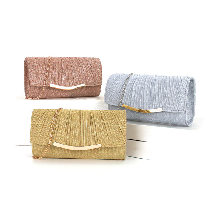Wholesale cocktail purse pleated banquet bag chain shoulder bag