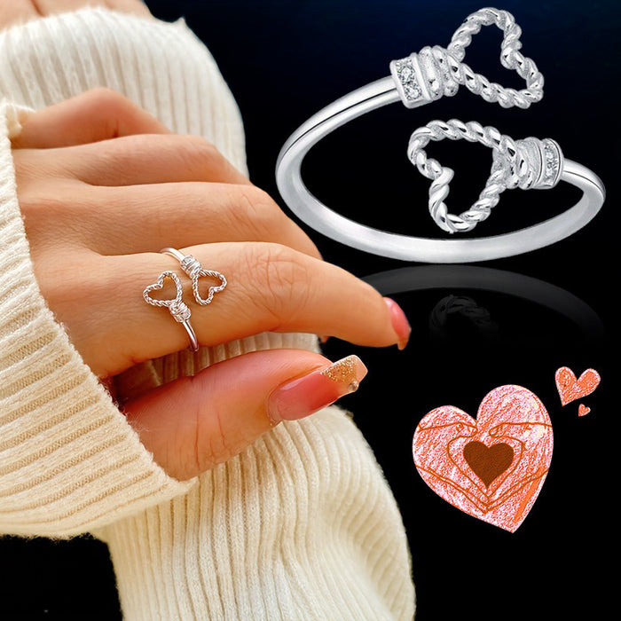 Wholesale Exclusive for wholesale of simple tail ring accessories, plain ring rings, niche high-end light luxury heart opening rings