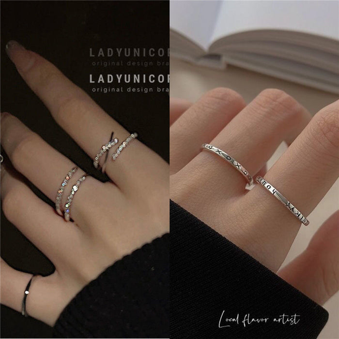 Wholesale Love ring, niche design, light luxury, versatile, cool style, adjustable opening, index finger ring