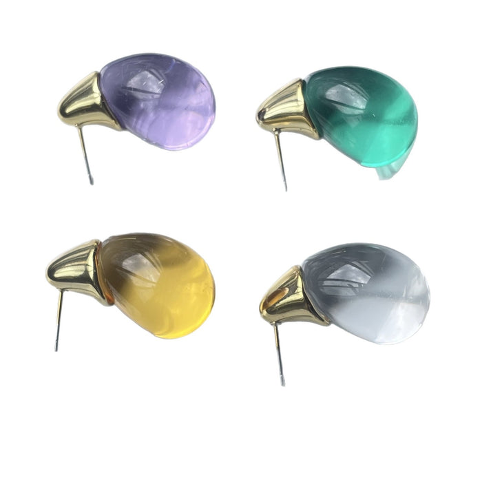 Wholesale New water droplet shaped temperament earrings, niche design, versatile, simple, high-end, light luxury earrings accessories