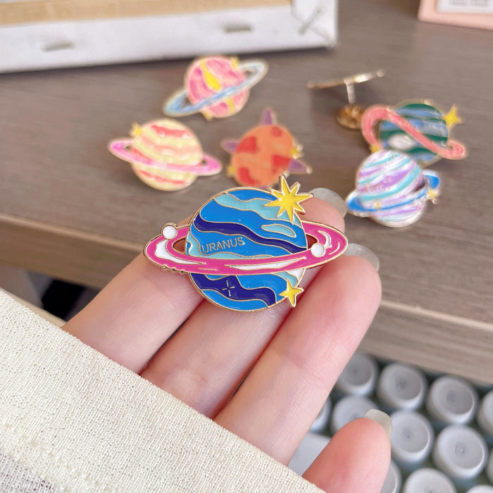 Wholesale Planet Series Eight Major Planets Metal Brooch