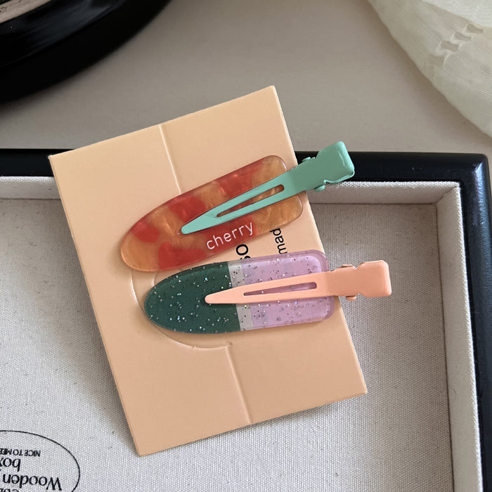 Wholesale 2 plaid hair clips, cute makeup clips, no trace clips, hair accessories