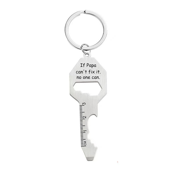 Wholesale Stainless steel keychain pendant multifunctional bottle opener keychain