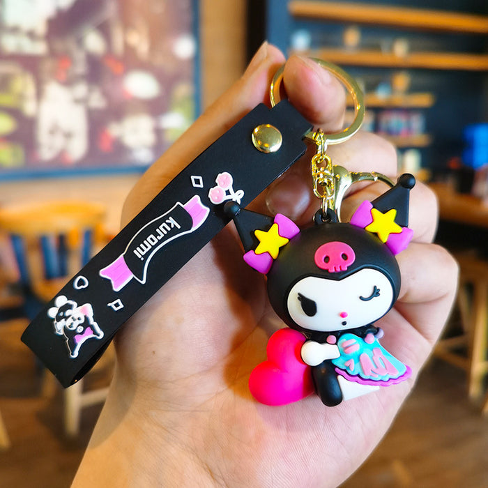 Wholesale Cartoon Silicone Doll Keychain JDC-KC-Tingm298