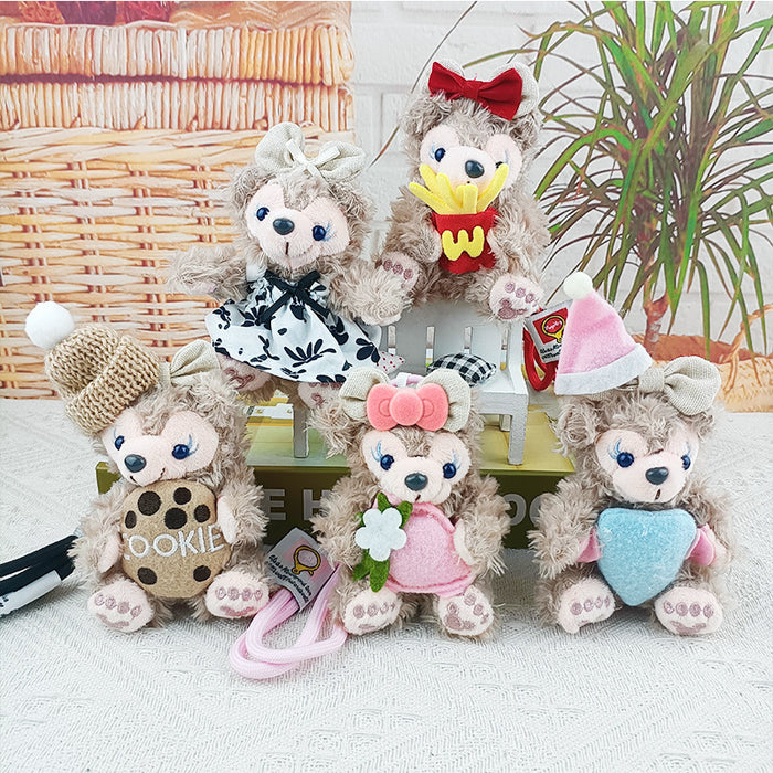 Wholesale Plush Doll Keychain Pendant Cute Pug Couple Bag Small Hanging Accessories