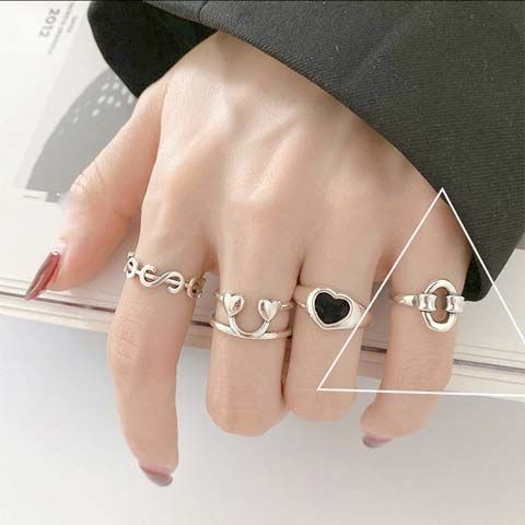 Wholesale Adjustable matte ring with minimalist design for women and high-end diamond couple ring