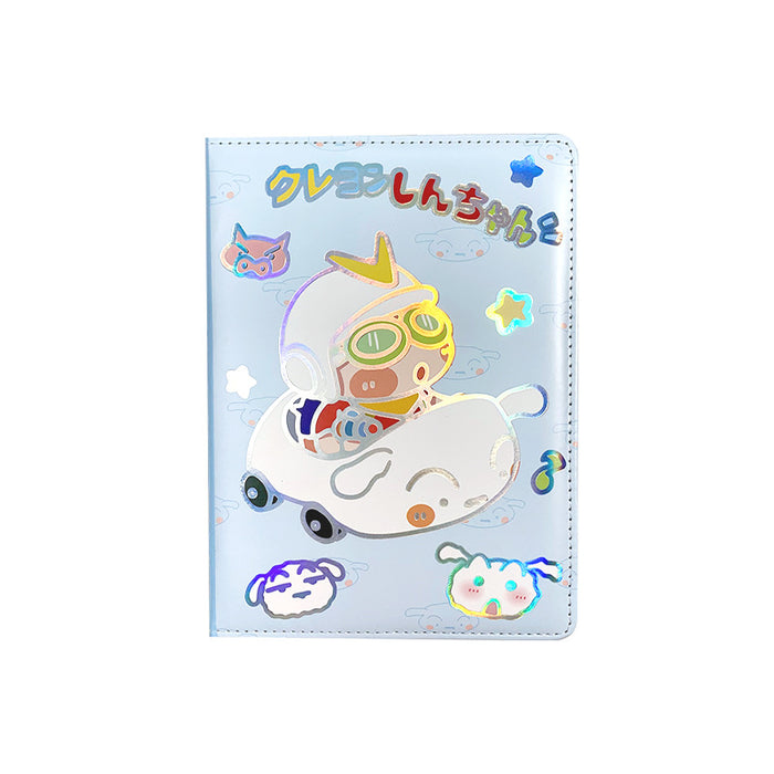 Wholesale Cute Driving Cartoon Coloring Page Notebook Laser Leather Cover Notepad