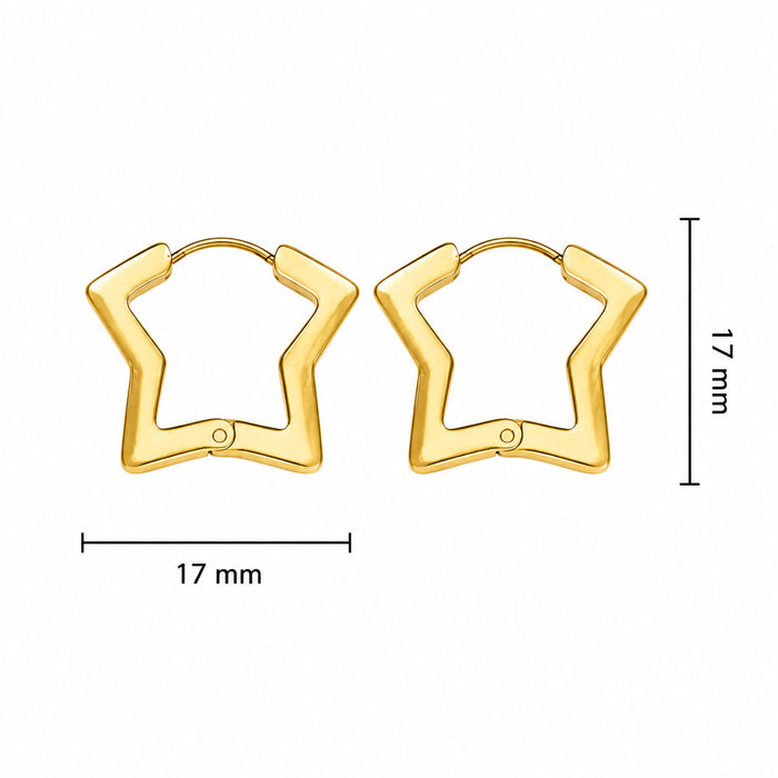 Wholesale stainless steel earrings,  star-shaped five-pointed star niche design earrings,  fashionable and unique stud earrings.