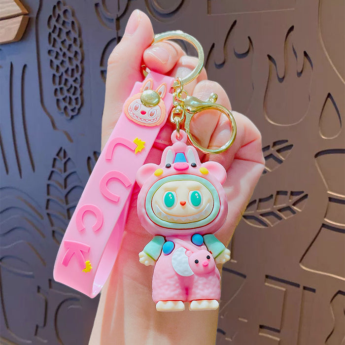 Wholesale Cross-dressing doll cartoon keychain cute couple school bag pendant car keychain claw machine small gift