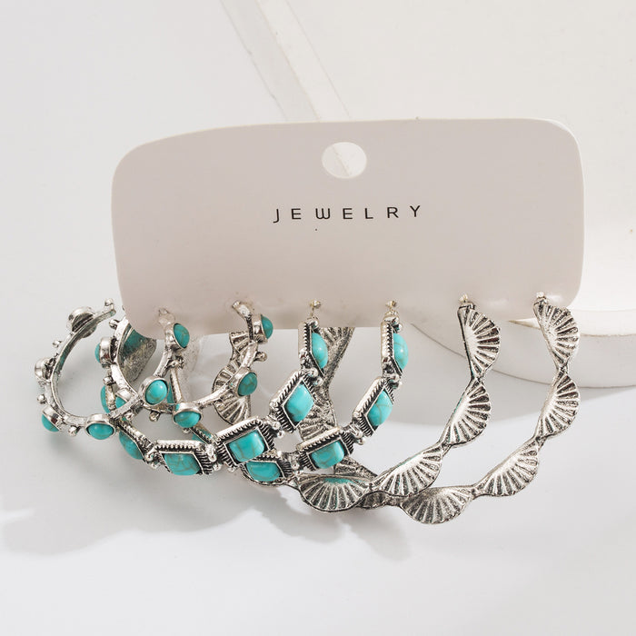 Wholesale Turquoise Statement Earrings Set