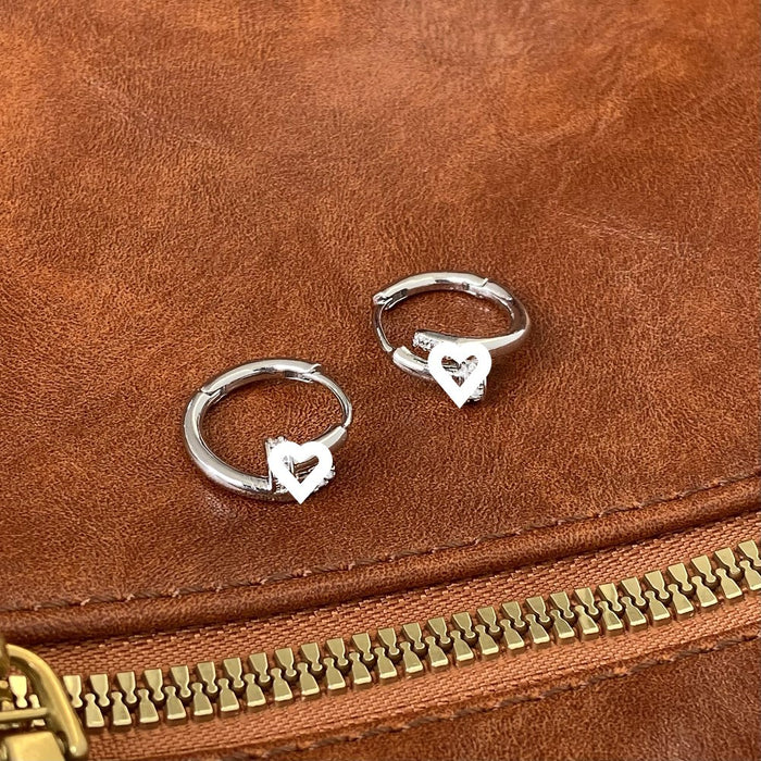 Wholesale Understated Zircon Hoop Earrings