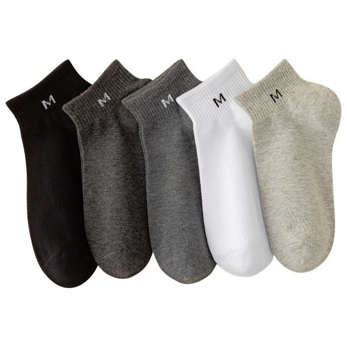 Wholesale Socks summer black and white solid color summer style men's and women's short socks shallow mouth low top invisible boat socks