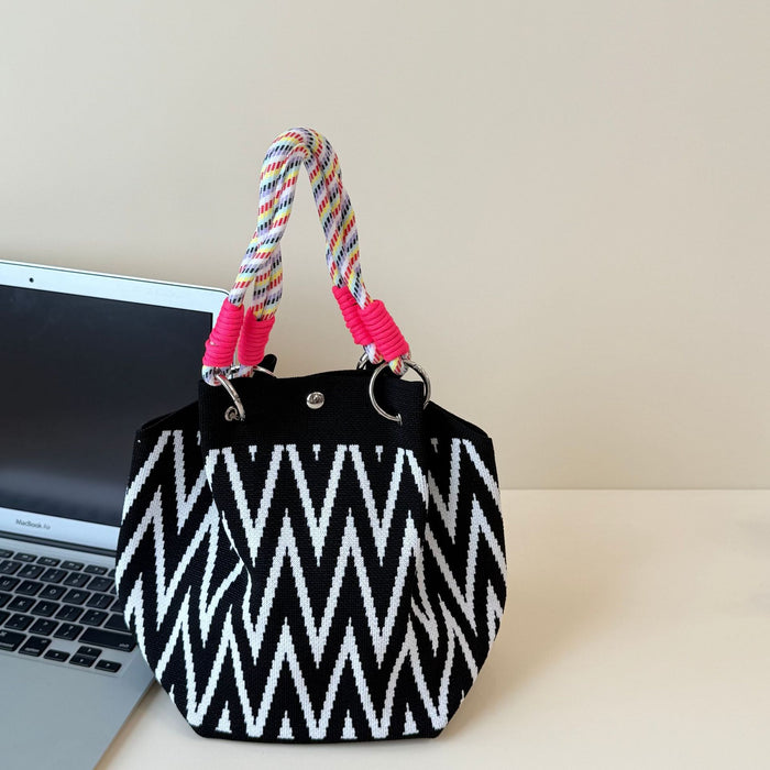 Wholesale Cartoon knitted bag large capacity vegetable basket