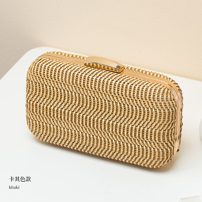 Wholesale Fashion PU Woven Clutch Bag High-grade Handbag JDC-HB-YX011