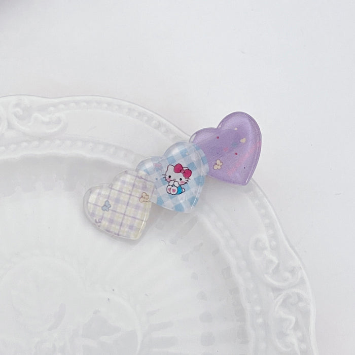 Wholesale Cute plaid cat oval hair clip