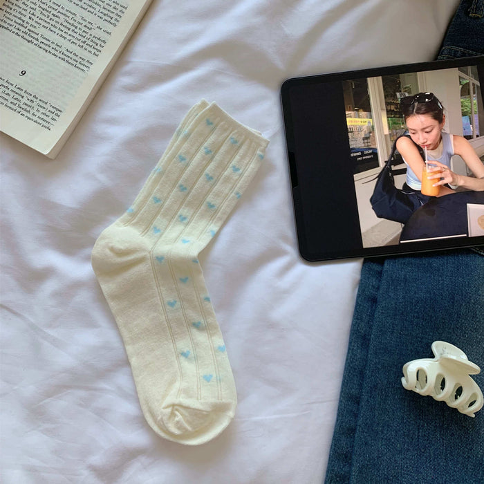 Wholesale Socks, color blocked, polka dot, heart-shaped, mid tube, high tube, stacked socks