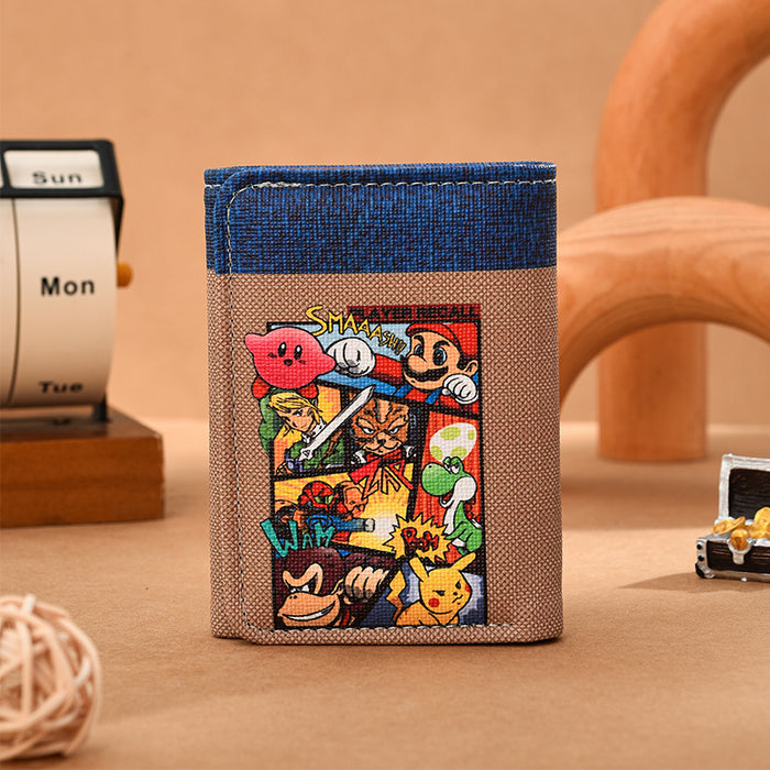 Wholesale Men' s Coin Purse Denim College Student Durable Trendy Style