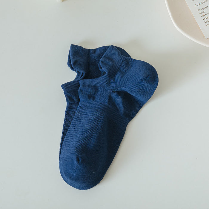 Wholesale New Socks Ship Socks Solid Color Sports Sweat Absorbing Breathable Invisible Cotton Socks