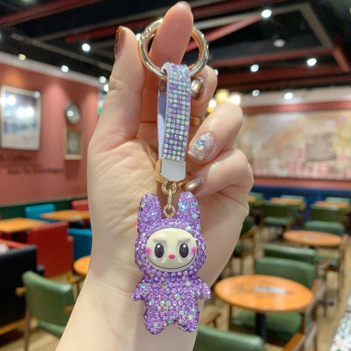 Wholesale Rhinestone-Embellished Rhinestone Keychain