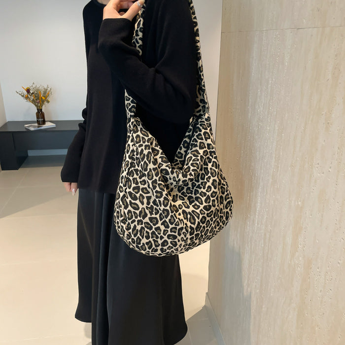 Wholesale Zebra Print Japanese Style Simple Canvas Leopard Print Bag for Women JDC-SD-HT035