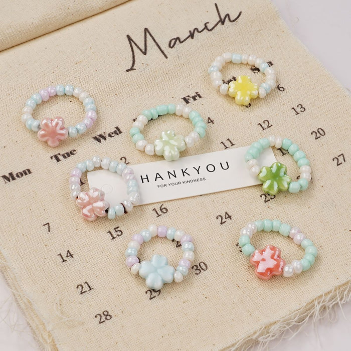 Wholesale New Ceramic Flower Ring Wholesale Student Versatile Handpiece