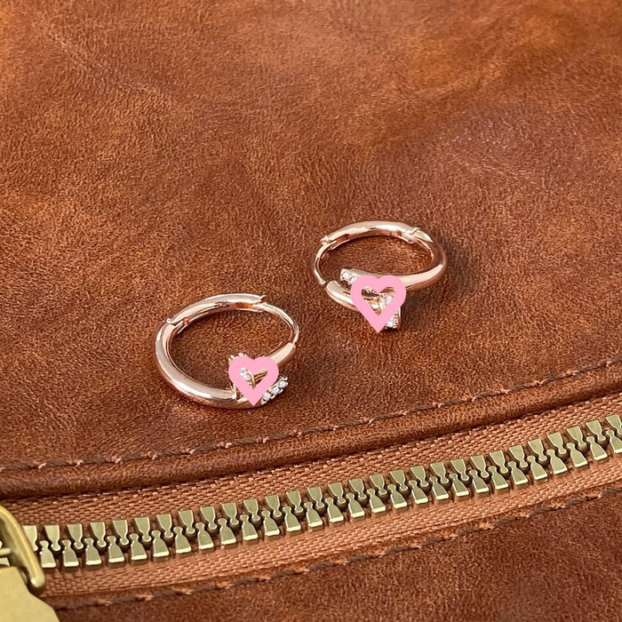 Wholesale Understated Zircon Hoop Earrings