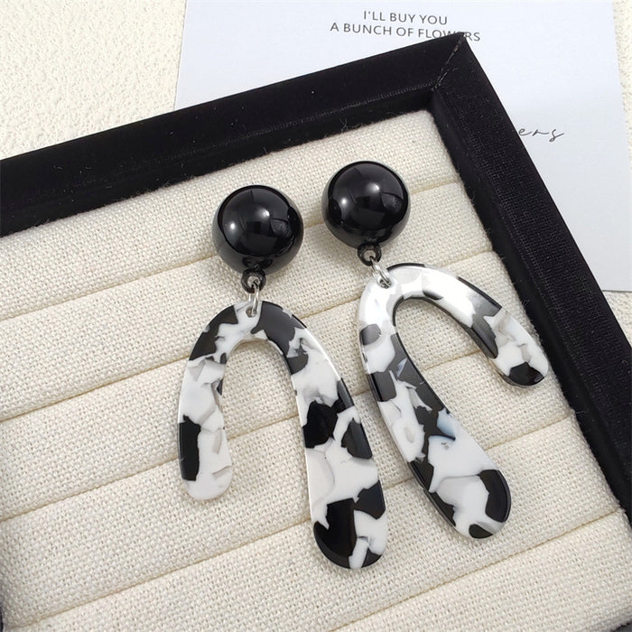 Wholesale Irregular acrylic oil painting earrings