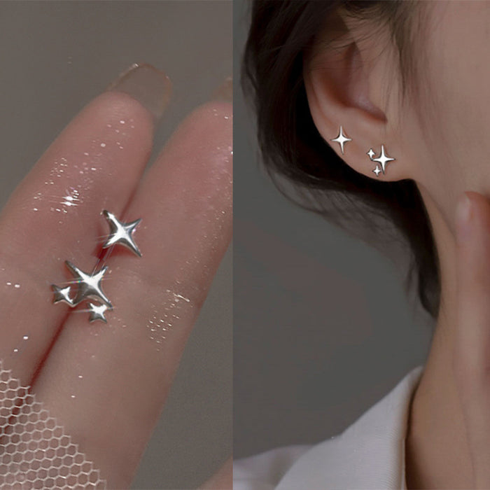 Wholesale S925 Silver Asymmetric Star Earrings JDC-ES-XiangDuan004