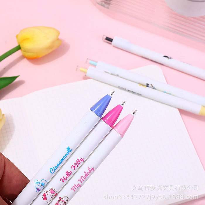 Wholesale 6pcs/ box Quick-dry Test Pen Students Press Gel Pen Cute Simple