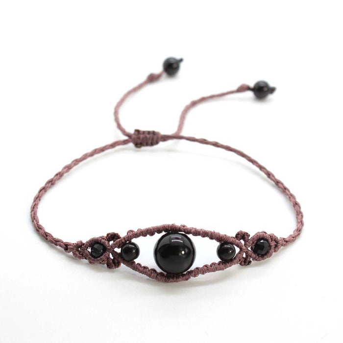 Wholesale Angel Eye Handmade Crystal Bead Bracelet Adjustable Retro New Chinese Style Jewelry Accessory Unisex Casual Gift