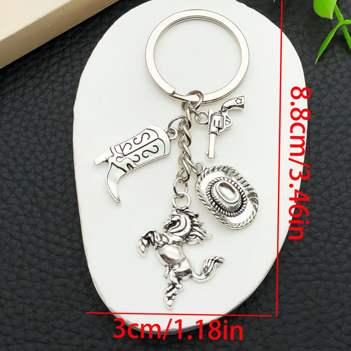 Wholesale Oil-dripping hat pistol metal keychain