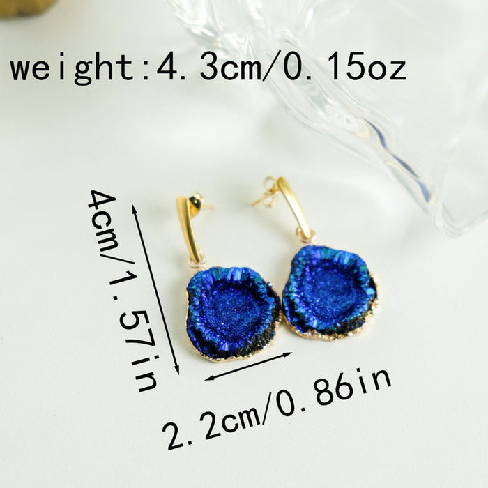 Wholesale Rose Flower Stitching Long Earrings JDC-ES-Jinyue001