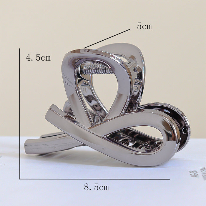 Wholesale Imitation Metal Silver Large Hair Clip with Small Hair Volume Shark Clip Ultra-Light