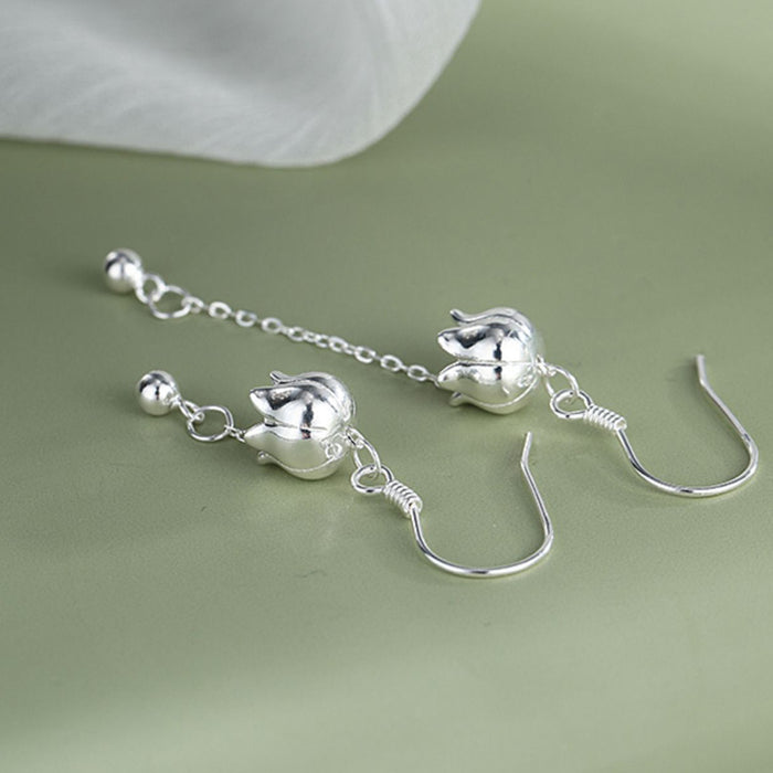 Wholesale  Asymmetric orchid tassel earrings Women's earrings  temperament earrings