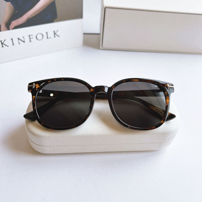 Wholesale Fashionable UV resistant polarized sunglasses, retro large frame sunshade sunglasses