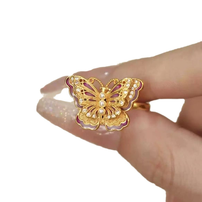 Wholesale Butterfly Ring Butterfly Luxury Versatile Accessory Ring