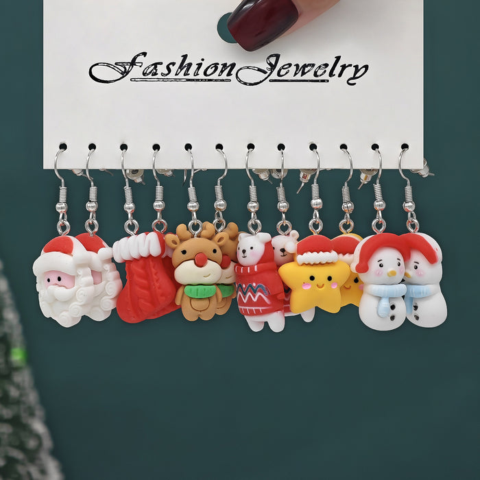 Wholesale Unique Creative Christmas Carnival Earrings