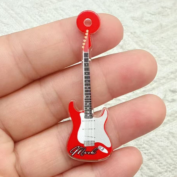 Wholesale 10 PCS Colorful acrylic guitar accessory charms