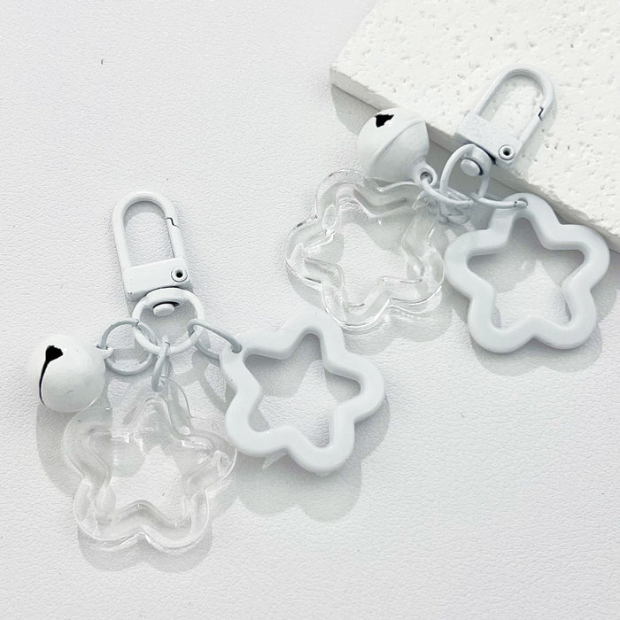 Wholesale Cute Star and Bell Design Plastic Resin Keychain Pendant MOQ≥5