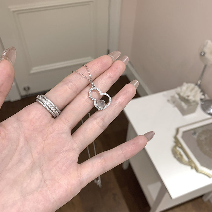 Wholesale  Double-ring gourd necklace women's clavicle chain necklace jewelry